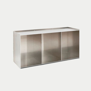 <span class=keywords><strong>Tavolino</strong></span> <span class=keywords><strong>Laterale</strong></span> HUACHI a 3 Ripiani in Lamiera di Alluminio Personalizzabile OEM con Mensole, Arredamento Moderno per la Casa - Product Image 1