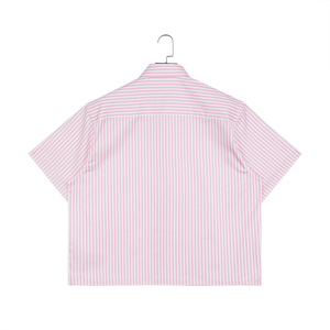<span class=keywords><strong>Camisas</strong></span> personalizables de manga corta con botones bordados estilo cuadrado <span class=keywords><strong>para</strong></span> hombre - Product Image 3