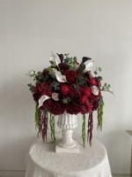F118 Centre de table en soie artificielle jaune, boules de fleurs d'hortensia et de roses, chemin de table pour allée de mariage, décoration pour fêtes, hôtels et mariages