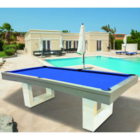 Belle conception 3 en 1 Table de billard d'extérieur convertible de 7 pieds 8 pieds 9 pieds avec table à manger et table de tennis et lit en ardoises