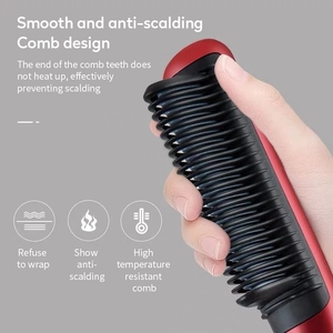 Ceramic Hair Straightening <b>Brush</b> Fast <b>Heating</b> Negative Ion Adjustable Temperature Auto Shut-Off Styling Hair <b>Brush</b> - Product Image 2