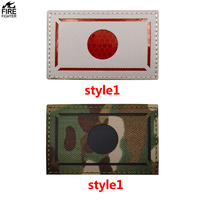 Drapeau du Japon en nylon noir à couleurs IR, découpe laser, patch réfléchissant pour sac à dos tactique et chemise
