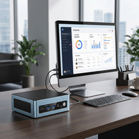 Mini PC de 12.ª/13.ª Generación con Procesador Core I3/i5/i7, Mini PC de Oficina con IA, Carcasa de PC de Escritorio, 2 LAN, Mini PC para Juegos, Pantalla DP HD-MI 4K