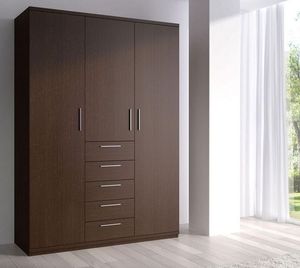 Modern Freestanding <strong>Wardrobe</strong> with <strong>Open</strong> Shelves and Closed Cabinets for Living Room/Dining/Loft Spaces Customizable Wood - Product Image 1