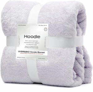 Couverture à capuche portable en <span class=keywords><strong>polaire</strong></span> Sherpa pour adultes – Douce, confortable, surdimensionnée avec manches – Unisexe - Product Image 3