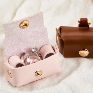 In-stock leather <b>ring</b> and jewelry pouches, wedding pet necklace <b>ring</b> bags, personalized wedding <b>ring</b> boxes, and <b>couple</b> <b>ring</b> - Product Image 3