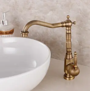 high quality beautiful oil rubbed brass kitchen faucet brass gold water tap antique kitchen mixers