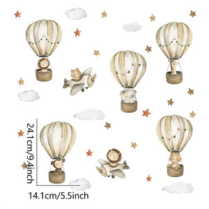 <span class=keywords><strong>Adesivi</strong></span> <span class=keywords><strong>murali</strong></span> autoadesivi 3d acquerello mongolfiera per camera da letto - Product Image 6