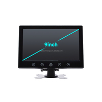 Monitor de camión con sombrilla, pantalla táctil de 4 canales, entrada de vídeo AV, TFT de 9 pulgadas, suministro de fábrica
