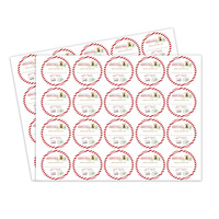 Étiquettes cadeaux de Noël personnalisées autocollantes imprimées, papier autocollant rond, étiquettes cadeaux de Noël pour l'emballage des cadeaux