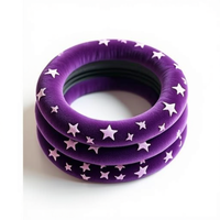 Housse de volant motif étoile violette, accessoire universel pour voiture