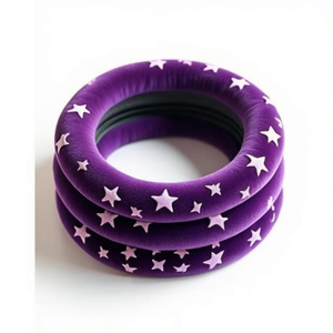 ฝาครอบพวงมาลัยลายดาวสีม่วงอุปกรณ์เสริมในรถยนต์แบบสากล - Product Image 2