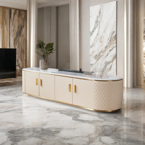 Meuble TV en bois moderne de style campagnard doré de <span class=keywords><strong>80</strong></span> pouces à <span class=keywords><strong>prix</strong></span> avantageux pour le salon et la chambre à coucher, qualité supérieure - Product Image 1