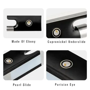 Naomi 4/4 Violin/CELLO cung ếch và nút Nick-Bạc/mạ vàng gắn gỗ mun/snakewood/bào ngư/ngà voi như tự làm luthier - Product Image 4