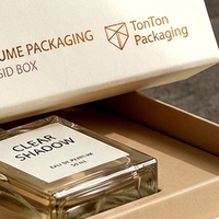 Boîte à parfum rigide en deux parties, blanche, de luxe, personnalisée, avec couvercle amovible, doublure en éponge réutilisable, boîte cadeau haut de gamme