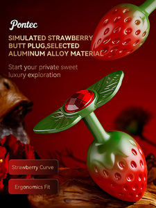 Regalos Sexuales para Mujeres o Hombres, Artículos para Principiantes, Parejas, Entrenador Anal en Forma de Fresa, Kit de Tapones Anales con Joyas, Juguetes Sexuales para Adultos, Tapones Anales Gay - Product Image 5