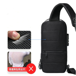 Sac à bandoulière multifonction pour hommes, sacoche antivol, sac à bandoulière imperméable pour hommes, sac de poitrine pour voyages courts - Product Image 2