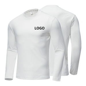 T-shirts Slim Fit de marque de qualité supérieure pour hommes T-shirt à manches longues de sport avec fermeture éclair et col haut pour hommes - Product Image 3