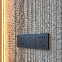 Panneau mural en pierre souple à tissage croisé, placage de pierre flexible à tissage panier, panneaux de revêtement texturés 3D pour la décoration murale intérieure