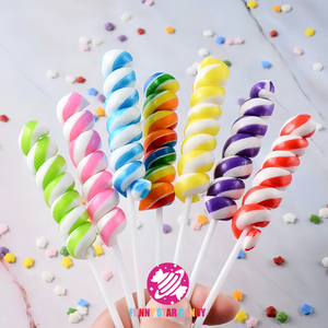 Palo de paleta de arcoíris Halal chino, venta al por mayor, dulce surtido de frutas, sabor en espiral, piruleta de caramelo duro - Product Image 6