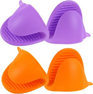 Mini-gants de four isolés en silicone à double résistance à la chaleur pour la cuisson en cuisine - Product Image 1