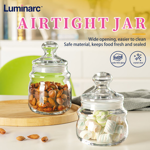 Pot <span class=keywords><strong>en</strong></span> <span class=keywords><strong>verre</strong></span> hermétique de qualité alimentaire <span class=keywords><strong>Luminarc</strong></span> Factory 0,5L 0,75L 1L <span class=keywords><strong>avec</strong></span> <span class=keywords><strong>couvercle</strong></span> supérieur pour collations, thé, café, épices - Product Image 1