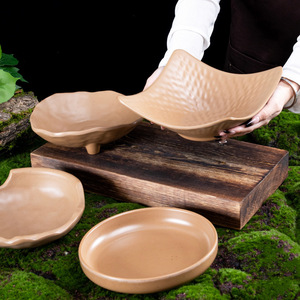 Mountain and Wild Style Melamine Tableware: Special Plates for Wild Mushrooms, Sour Soup, Hot Pot, Cold Dishes, <b>Grilled</b> Meat, - Product Image 3