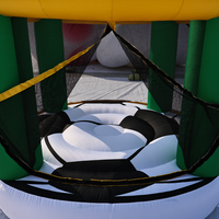 Château gonflable en tissu Oxford durable avec housse de protection 360°, aire de jeux gonflable pour enfants, installation facile.