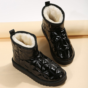 Botas De nieve De media pantorrilla para mujer, impermeables, De terciopelo De invierno, suaves, más algodón, nuevas Botas antideslizantes con punta redonda para invierno - Product Image 3