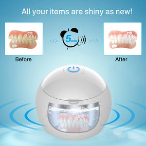 Mini UV Ultrasonic Cleaner for <b>Dentures</b> Braces Retainers 42kHz High Frequency Portable Electric Household Digital Timer - Product Image 3