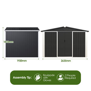 גמישות ועמידות חיצונית אחסון חיצוני ברזל סככת כלי פלדה - Product Image 5