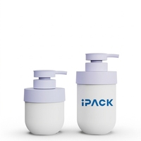 Botellas de PET de 300ml y 500ml, Redondas, para Champú y Gel de Ducha, con Bomba Dosificadora, Envases para Productos de Belleza