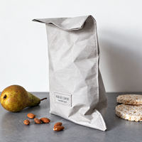 Sacs de rangement en papier kraft lavables personnalisés, pochettes pliables pour l'organisation de la cuisine, sacs de rangement en papier réutilisables, OEM ODM en gros