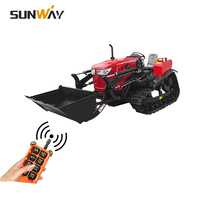 Tracteur agricole à chenilles triangulaires en caoutchouc de petite taille 80HP 100HP pour la culture du riz, mini tracteur à chenilles pour rizières