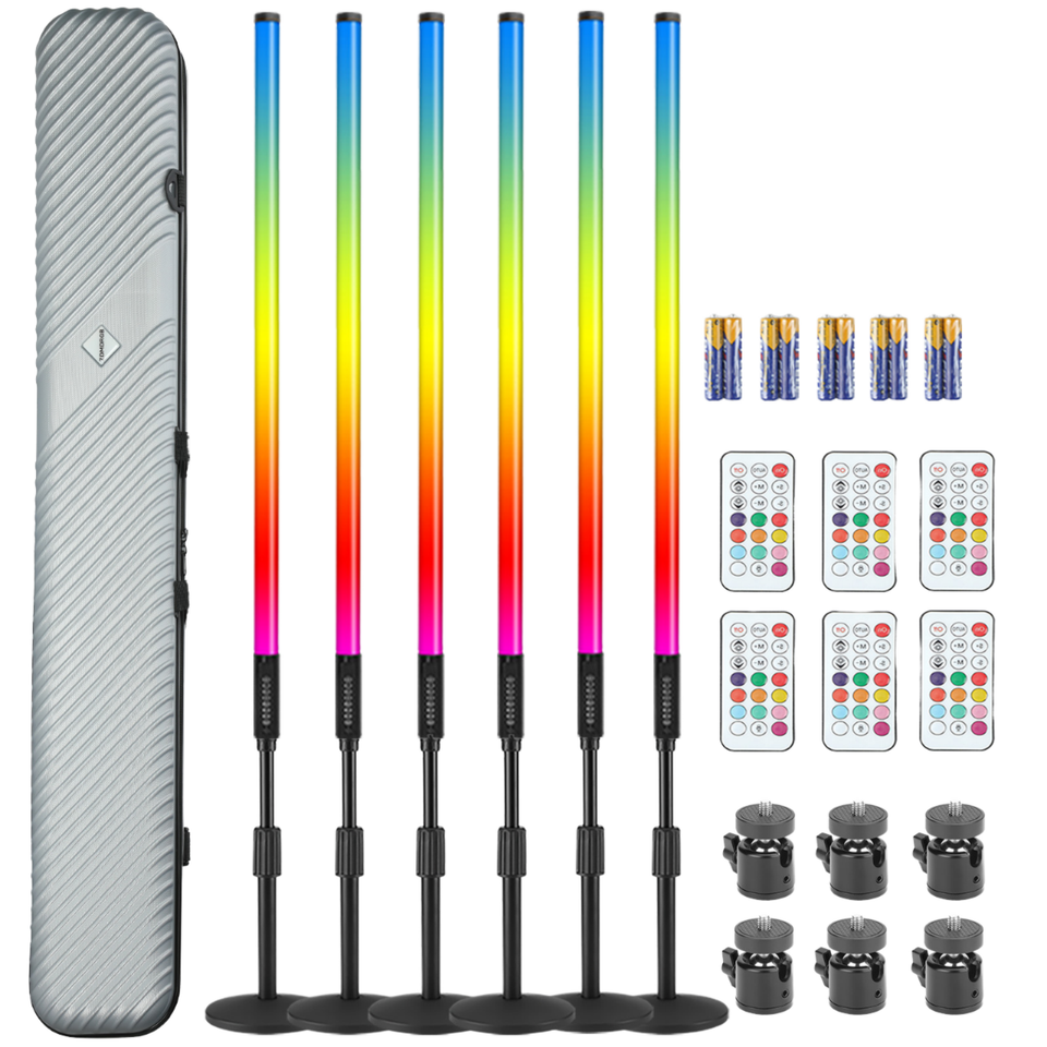 LED Tube Lights 6Pack 4ft 5000mAh Rechargeable ABS Material Hotel Use ...