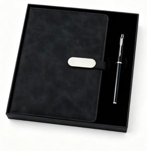 Carnet de notes A5 promotionnel 2026 avec stylo pour cadeau, agenda d'affaires personnalisé avec logo, bloc-notes et stylo en coffret cadeau - Product Image 3