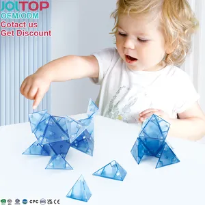 Mattoncini educativi bambini bambole infinite figure di piastrelle di fabbrica 3d forma cubo blu giocattoli magnetici
