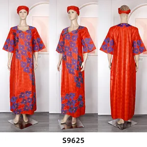 H & D Afrikanische Kleidung Frauen Bazin Riche Stick kleid 100% Baumwolle Bazin Kleid für Frauen Sexy OEM Service Erwachsene Unterstützung H & D.
