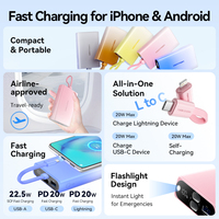 Banques d'alimentation portables Vention 10000 mAh, charge rapide, design lampe torche, banques d'alimentation de voyage
