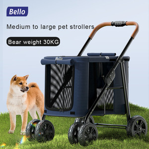Bello Grande poussette Wagon pour chats une main pliante, grande poussette pour chien UK par Easy Folding, poussette pour animaux de compagnie pour 2 chiens - Product Image 2