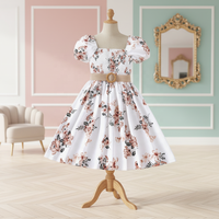 Robe pour filles de grande qualité, décontractée, à imprimé floral estival, romantique et pastorale