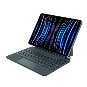 Clavier sans fil USB Wisoneng Magic ultra fin inclinable avec pavé tactile rétroéclairé 7 couleurs pour <span class=keywords><strong>iPad</strong></span> 12,9 pouces, nouveau, en bambou, conforme RoHS - Product Image 4