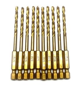 Juego de brocas de titanio HSS de alta calidad Apex Manufacturer, 13 piezas, vástago hexagonal de 1/4, brocas helicoidales de 1.5mm-6.5mm con mango hexagonal - Product Image 1