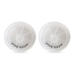 Syringe Filters PTFE Membrane Hydrophilic Filtration, 0.22um Pore Size, 25mm Membrane Diameter