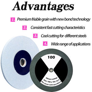 150*6*20mm 90grit RUBY SKATE roue d'affûtage meulage croisé Noren patins lame meule - Product Image 3