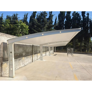 Structure de tension en arche pour abris de voitures, membrane PVDF, abri de stationnement extérieur personnalisé, abri de stationnement commercial - Product Image 1