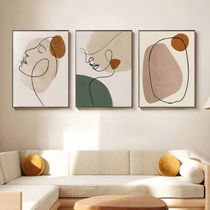 Décoration de la maison géométrique <span class=keywords><strong>Matisse</strong></span> visage ligne affiches murales impression sur toile photo moderne abstrait mur art ligne art - Product Image 4