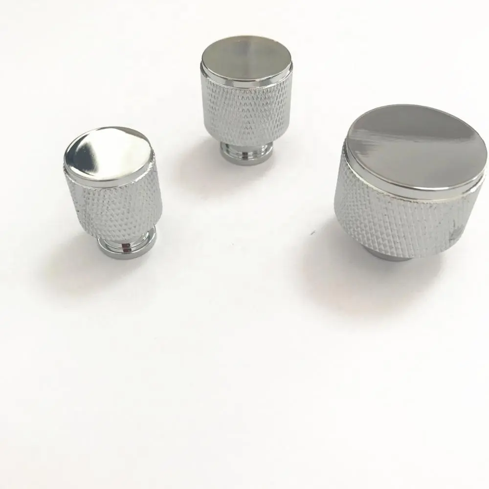 OEM Cnc-drehteile Bearbeitung Nach maß precision chrome aluminium gerändelt knob