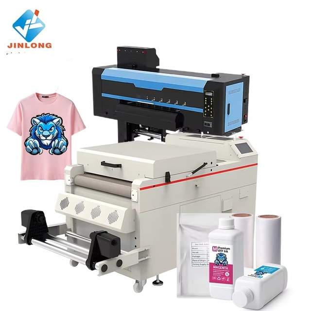 All in One 30cm 60cm 2 I1600 I3200 Heads High Speedy T-Shirt Dtf Printer Printing Machine with Powder Shaking
