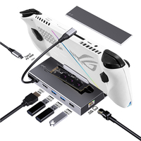 Station d'accueil 7 en 1 en alliage d'aluminium ROG ALLY, Steam Deck, ROG Ally RJ45 4K pour HUB, double port USB 3.2, ports USB C, OLED Steam